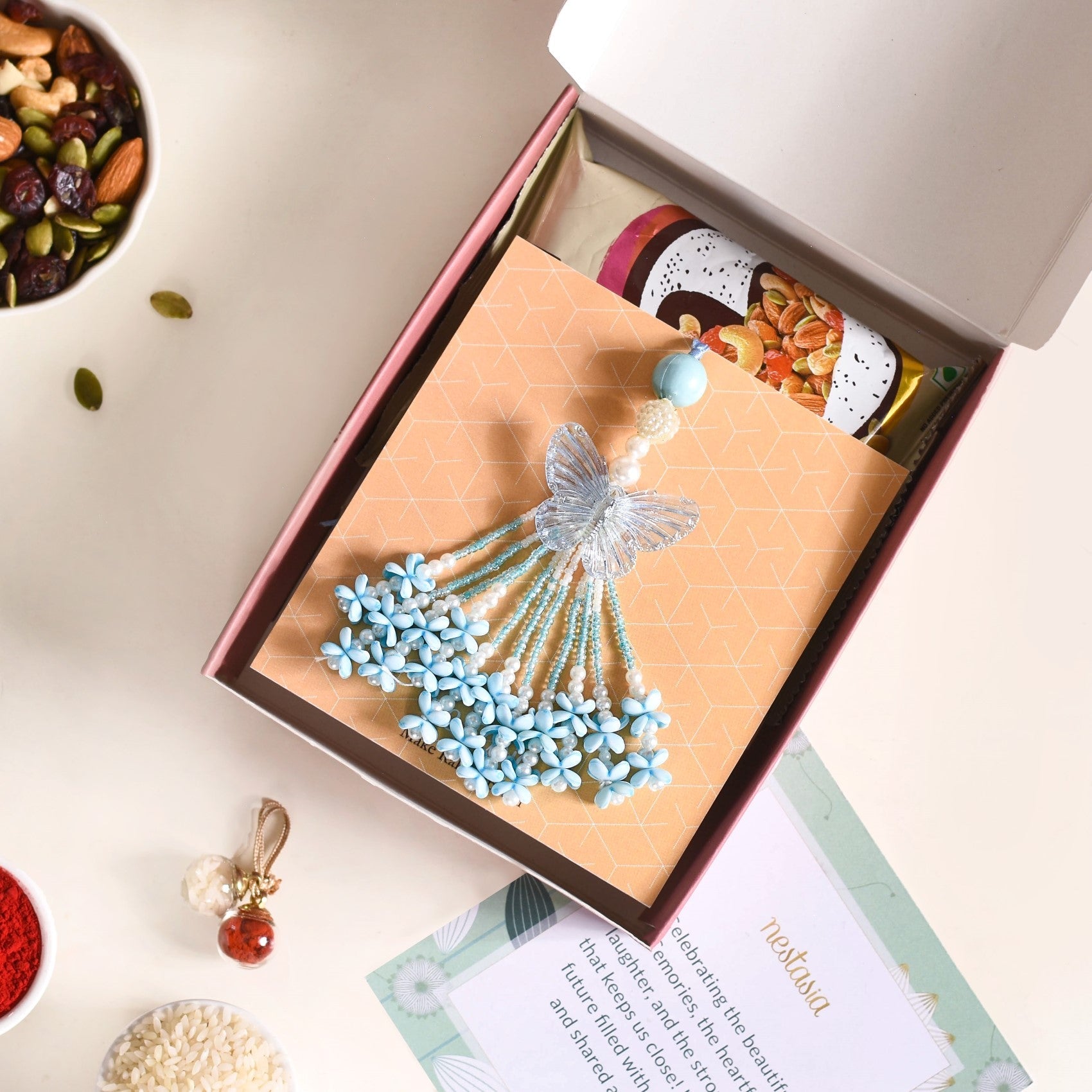 Butterfly Lumba For Sister Set Of 3 With Gift Box And Card