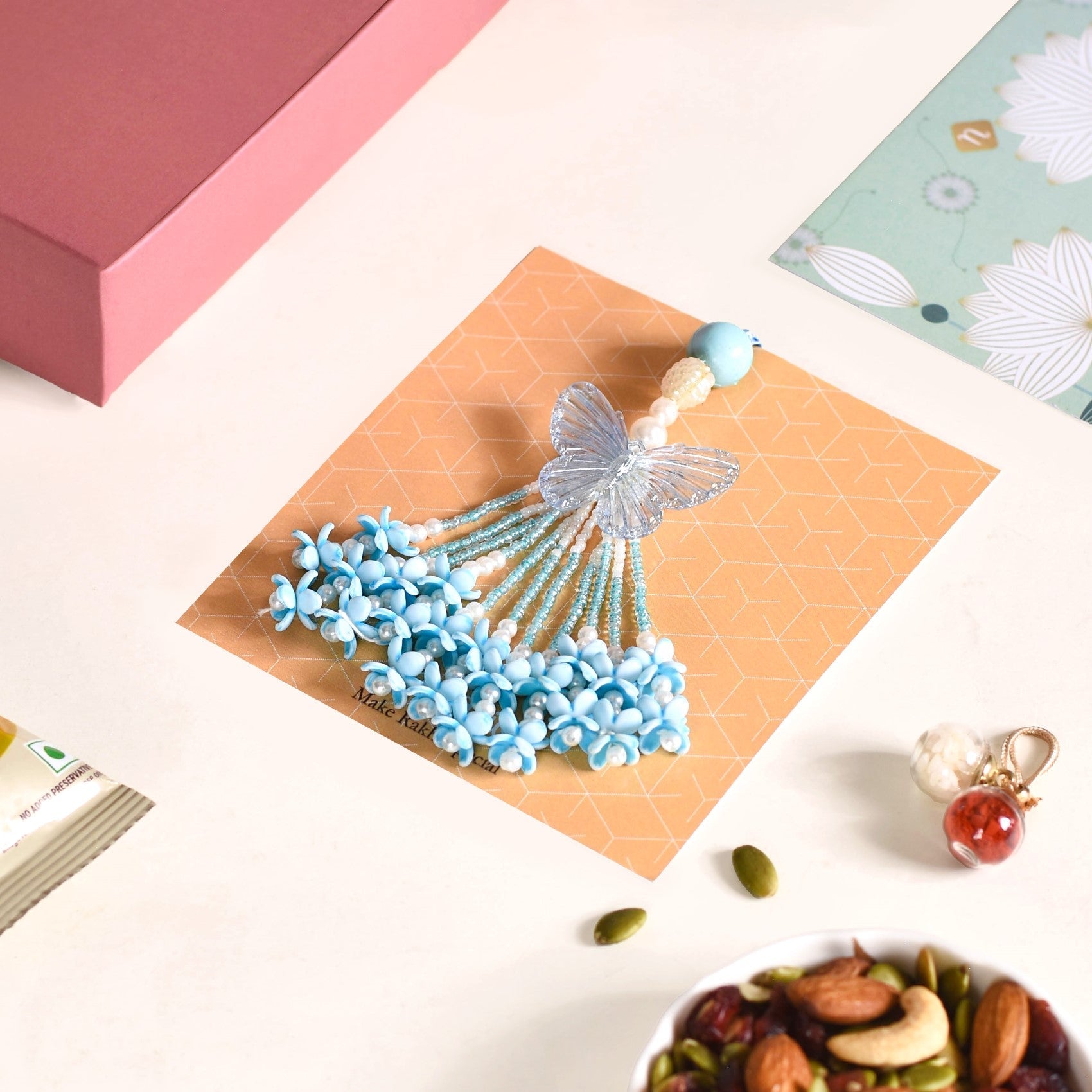 Butterfly Lumba For Sister Set Of 3 With Gift Box And Card