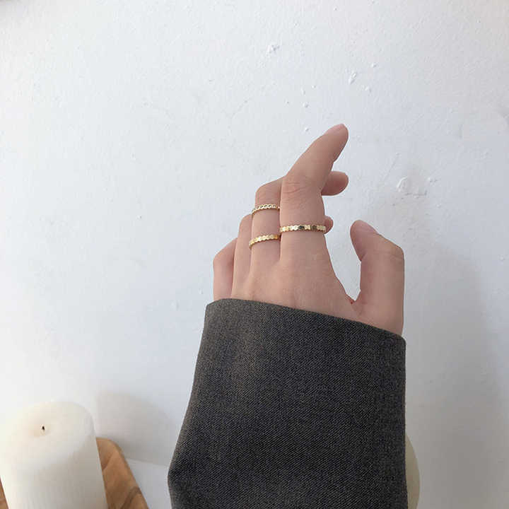 Three Piece Honeycomb Ring