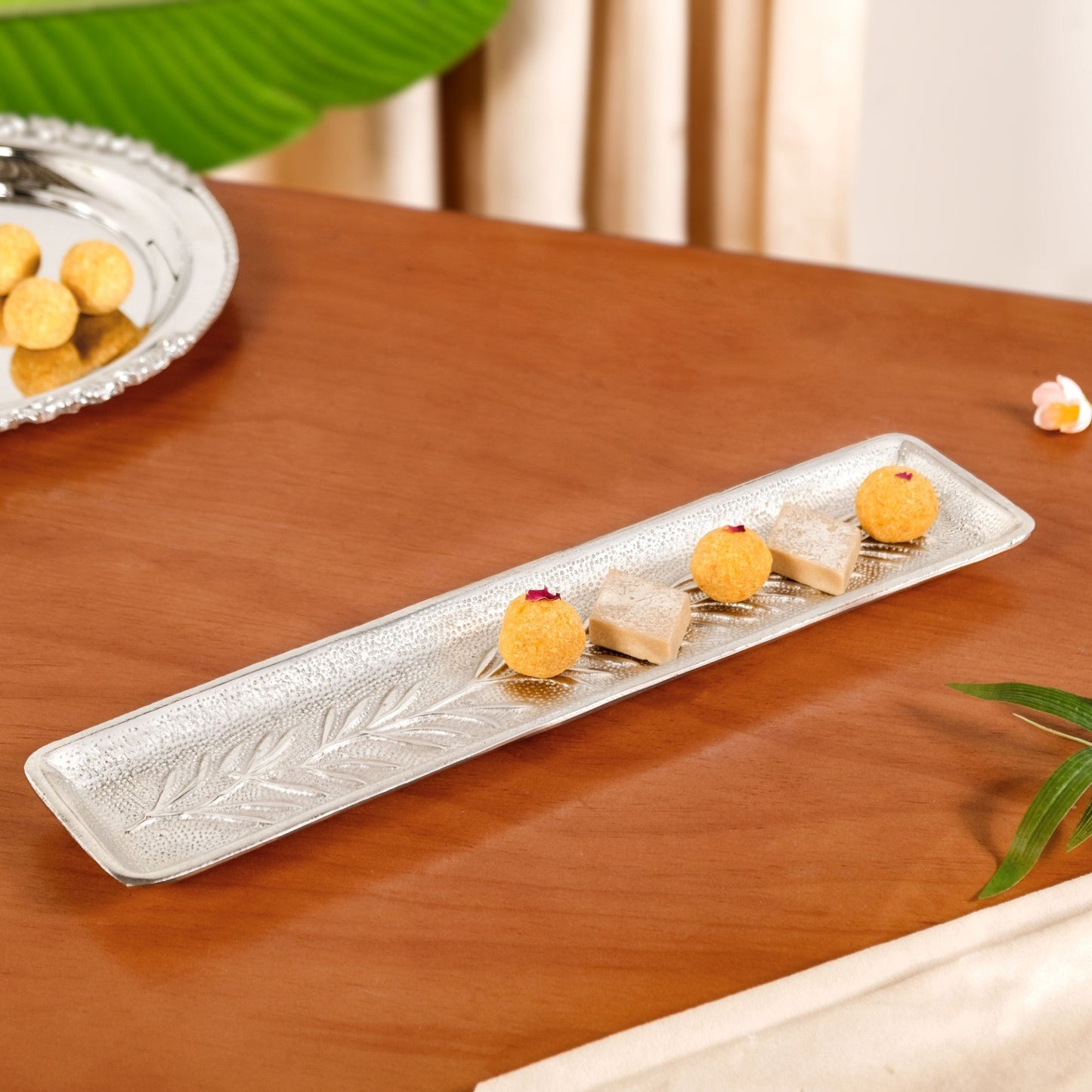 Royalcore Embossed Decorative Long Tray