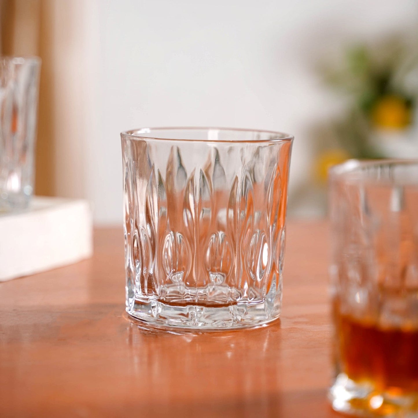 Large Set Of 6 Textured Luxe Whiskey Glass 310ml