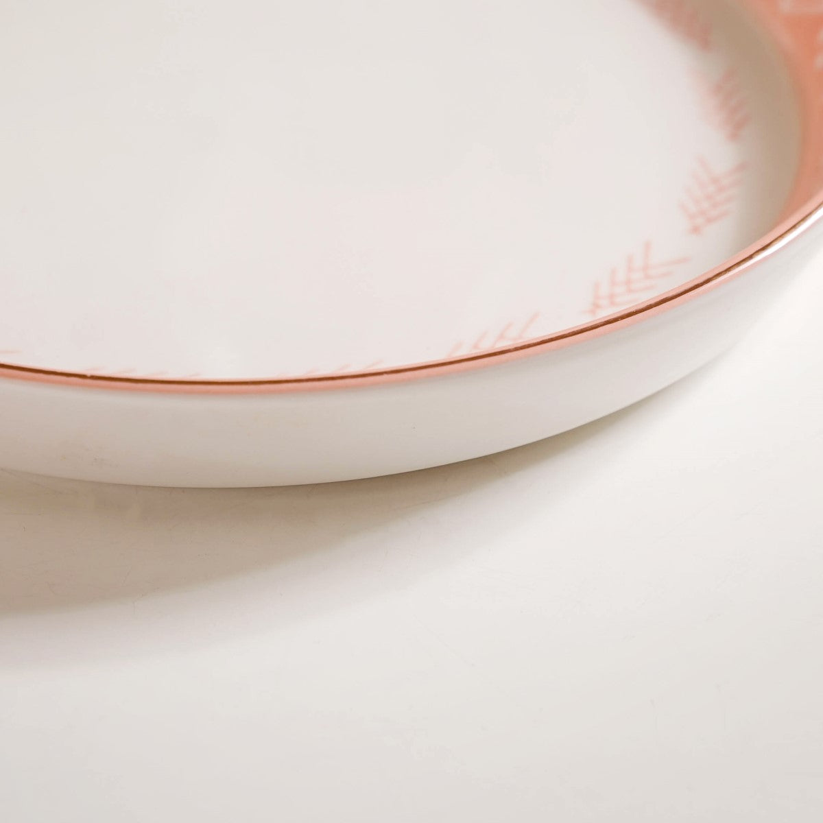 Azo Pink Ceramic Snack Plate Set Of 4 8 Inch