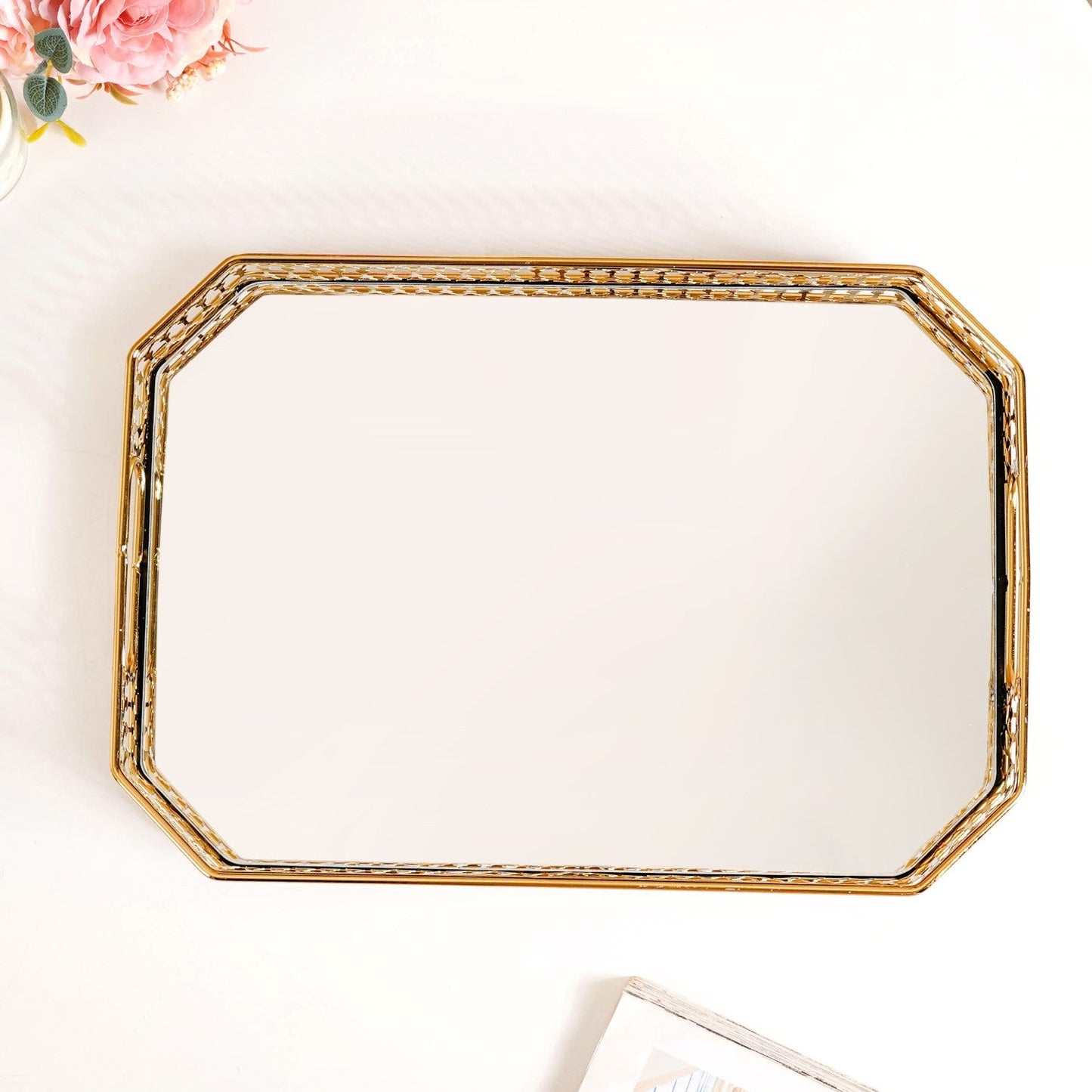 Luxurious Large Decorative Metal Tray