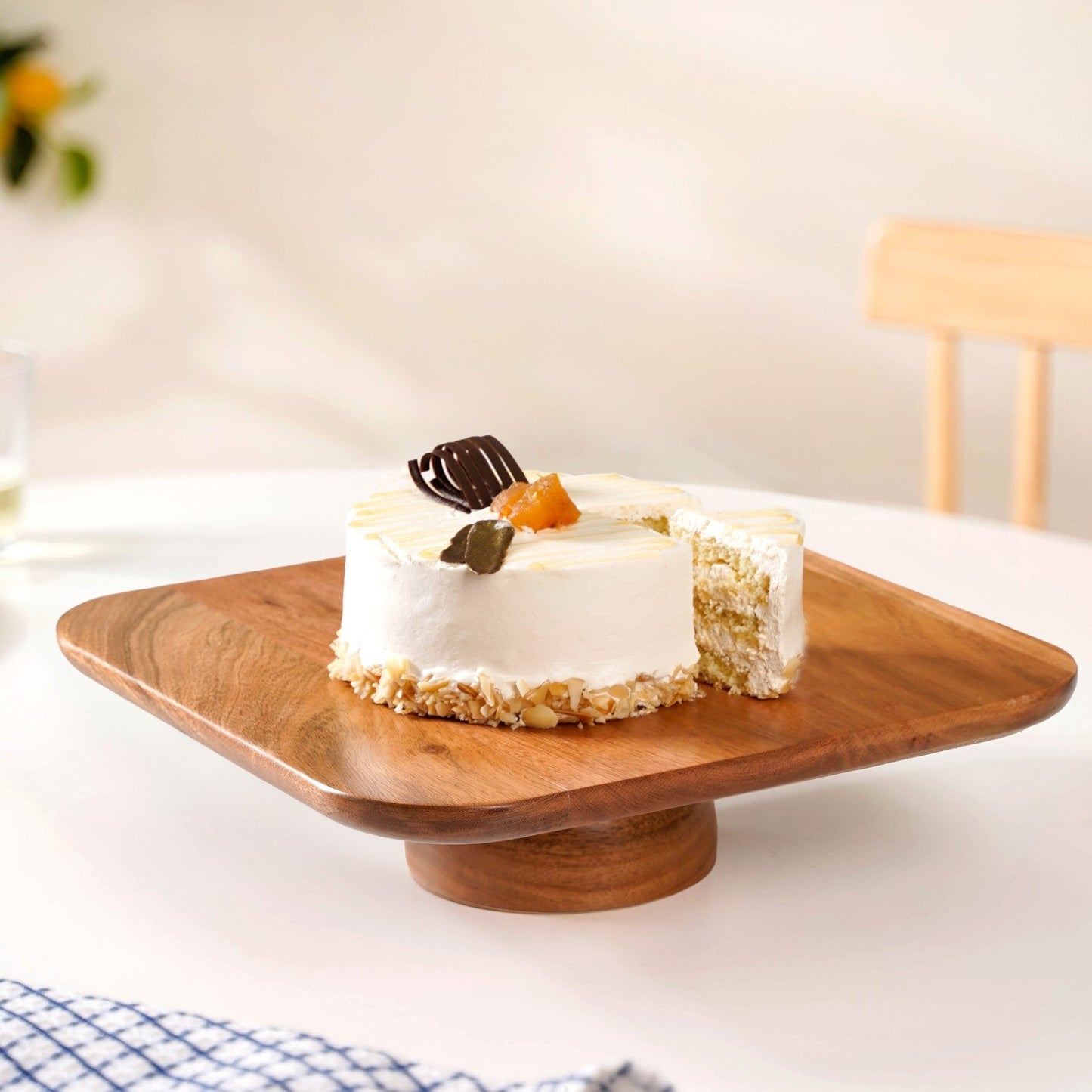 Acacia Wood Cake Stand