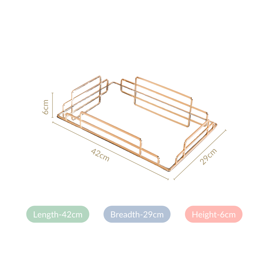 Luxury Minimalist Mirror Decorative Tray