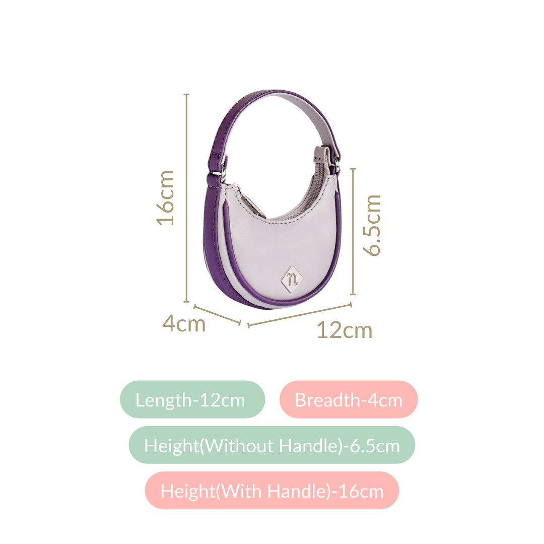 Mini Bag Half Moon Grey