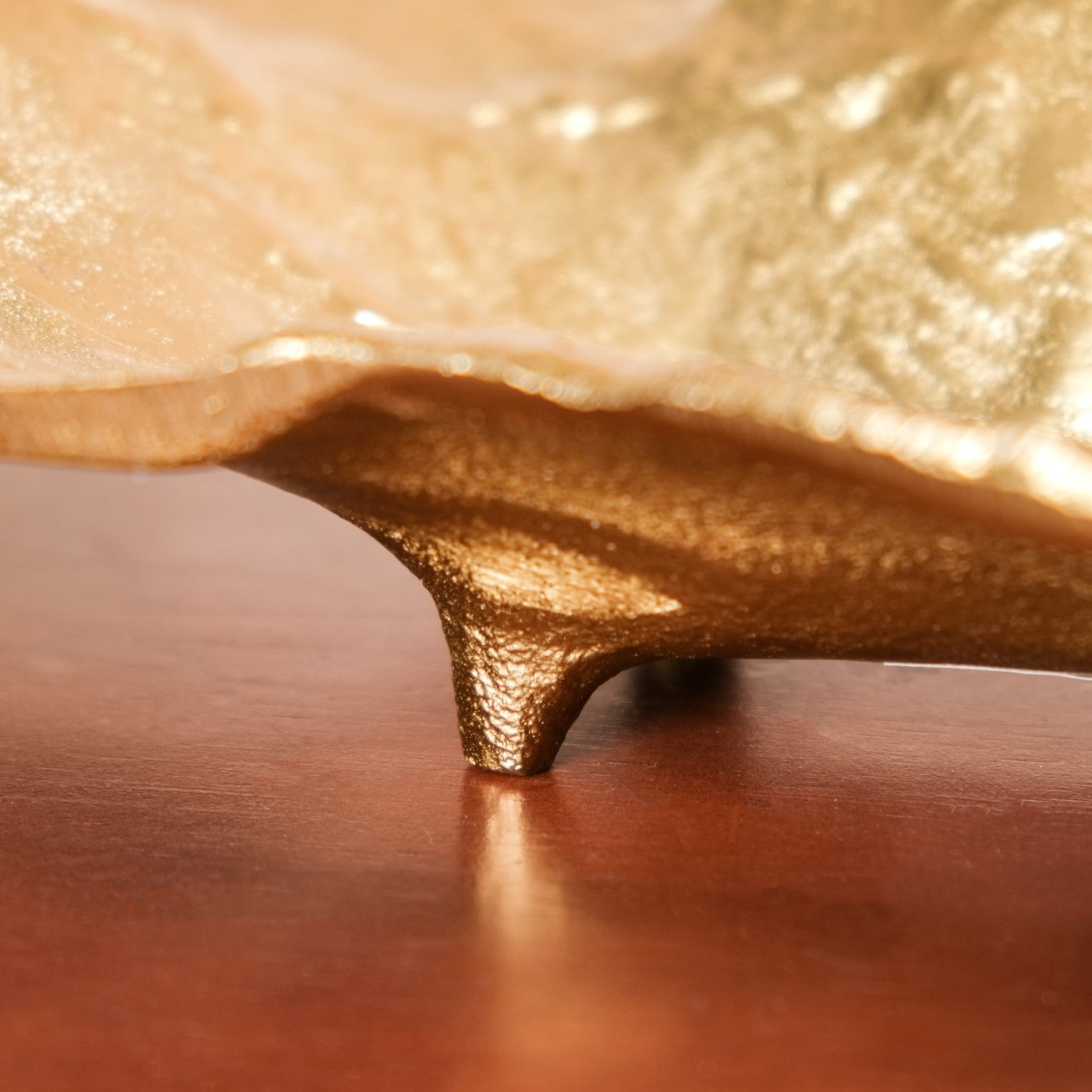 Opulent Abstract Decorative Tray Gold