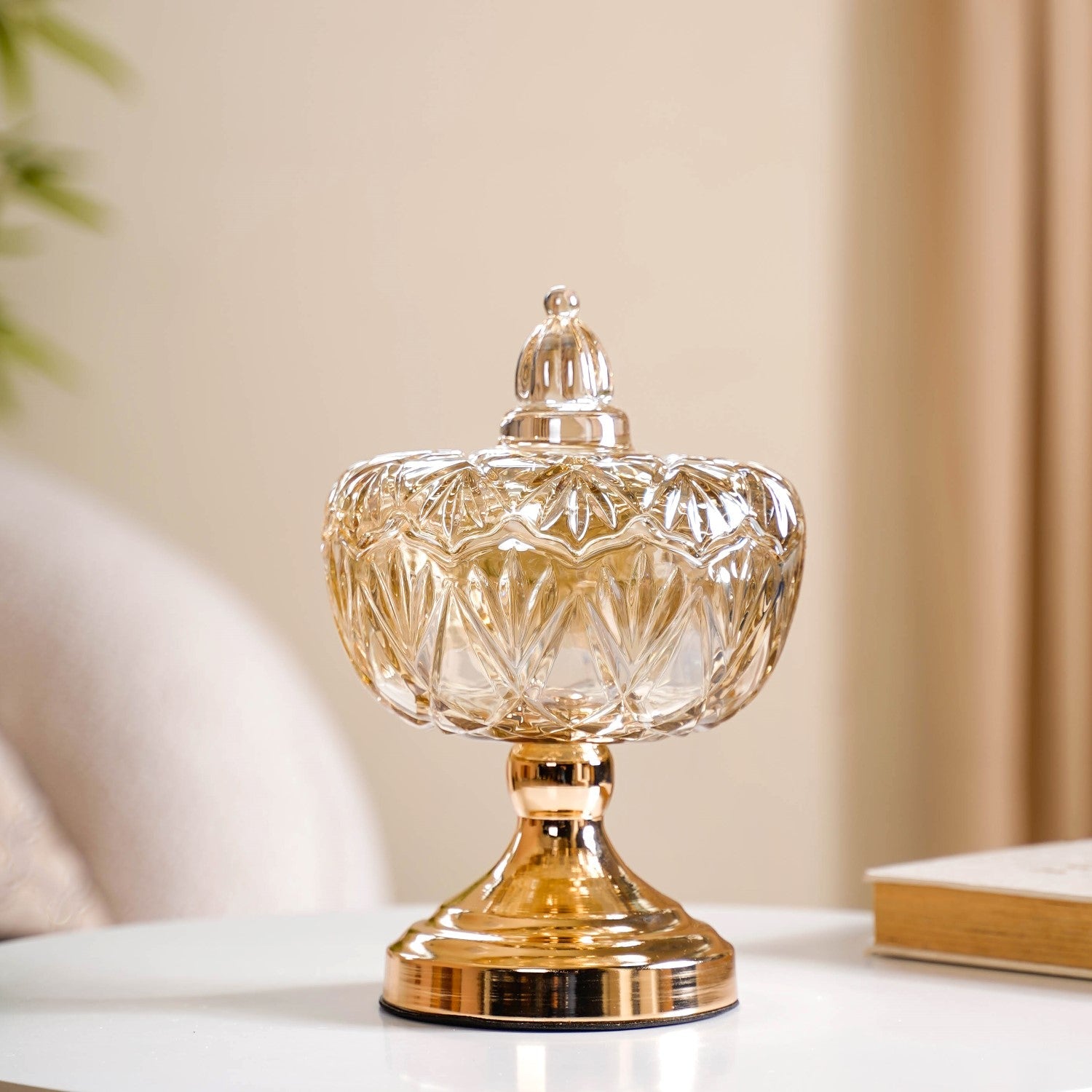 Pedestal Decorative Glass Bowl