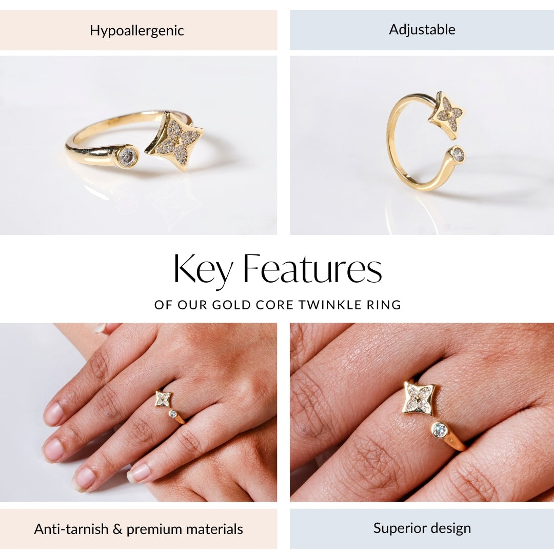 Gold Core Twinkle Ring