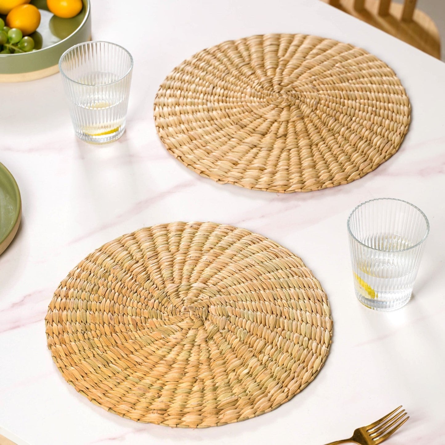 Round Wicker Table Mat Set Of 2 12 Inch