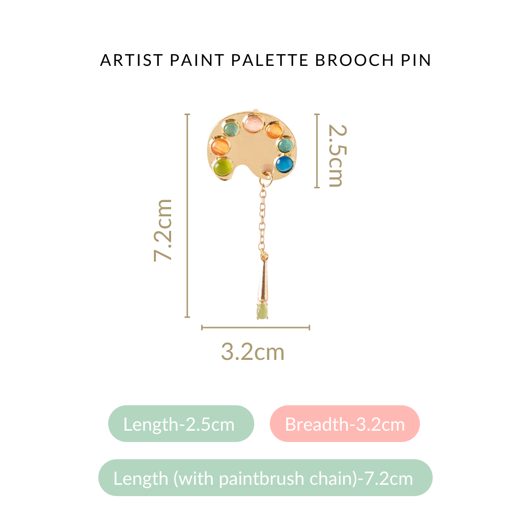 Artist Paint Palette Brooch Pin