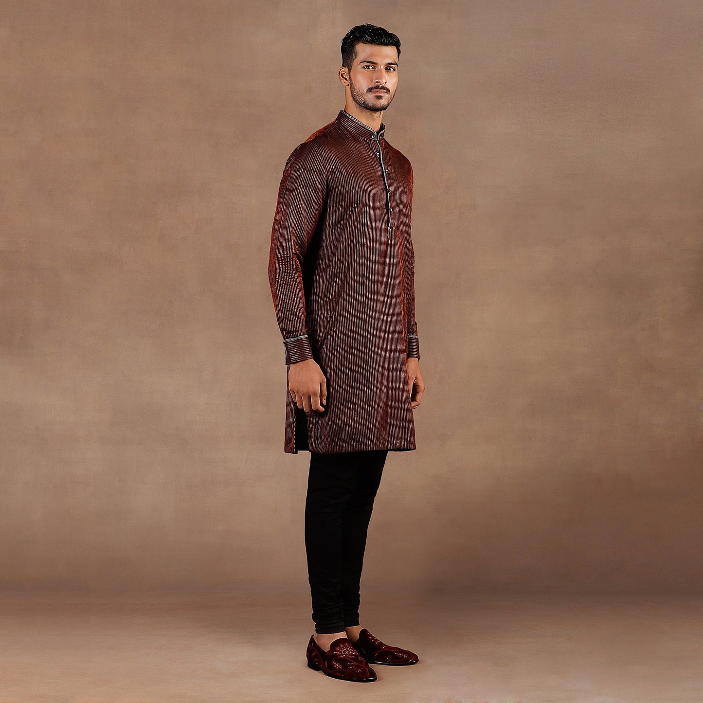 Vinatge Maroon Kurta Set | EAST