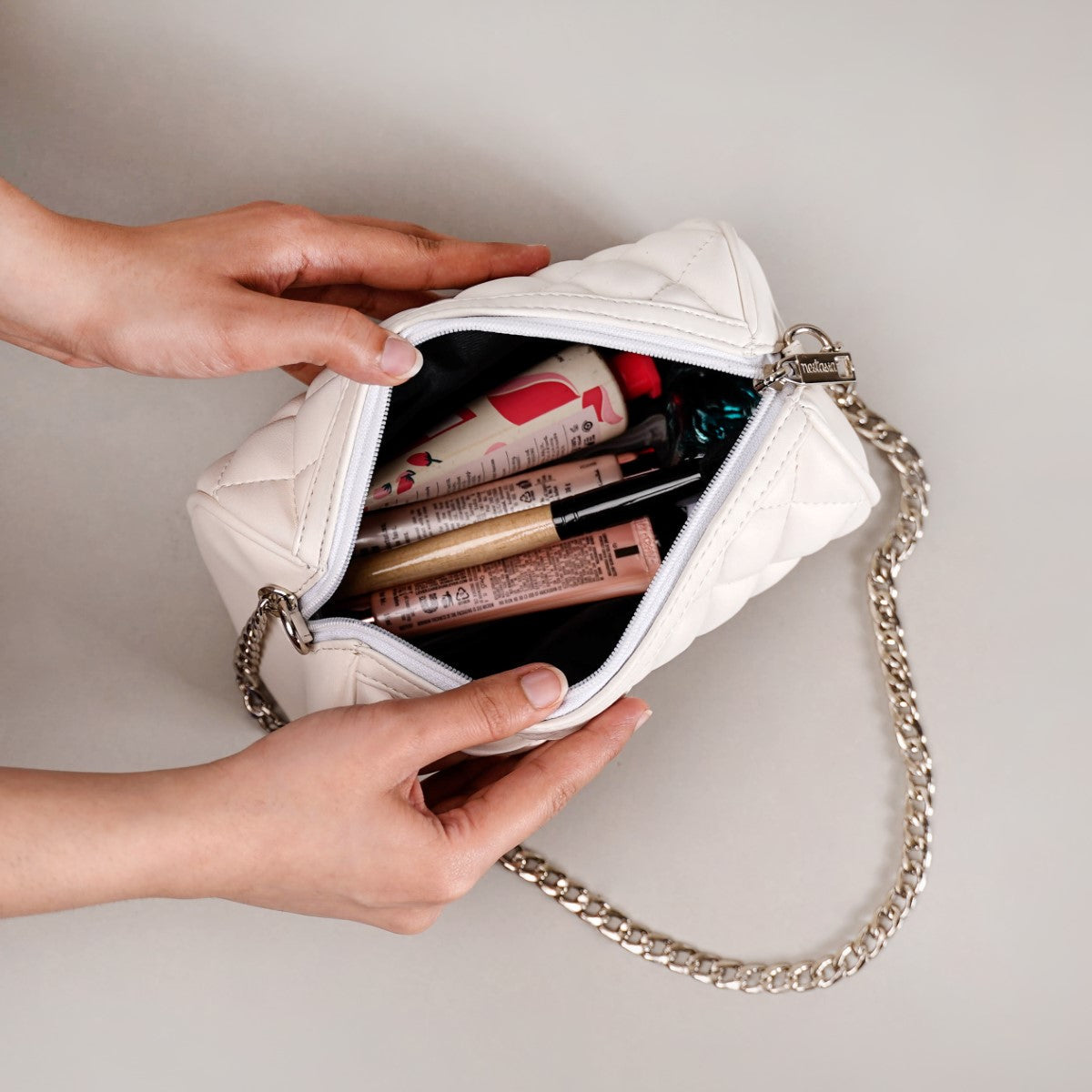 Mini Barrel Bag White