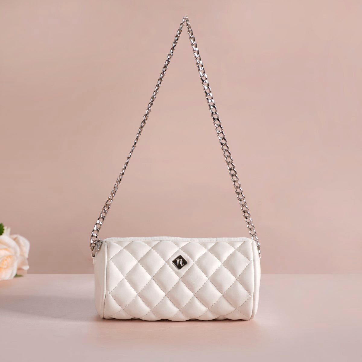 Mini Barrel Bag White
