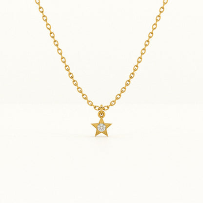 Small Star Charm 925 Sterling Silver Necklace