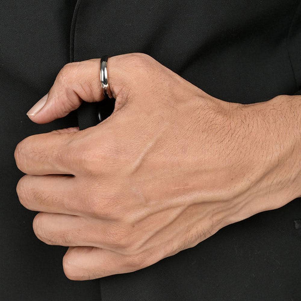 Paris Band Men's Ring- Tungsten