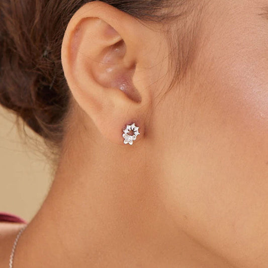 Weiss Wreath Stud Earrings- 925 Silver
