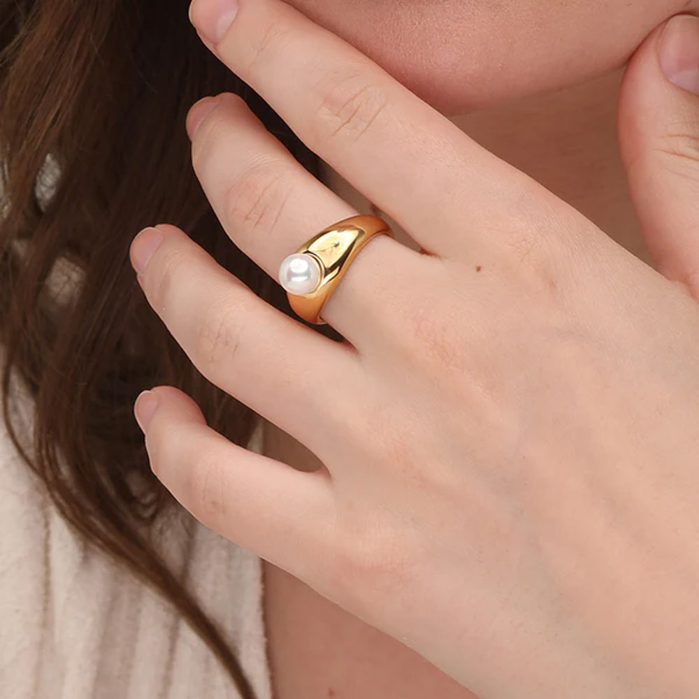 Bold Pearl Ring