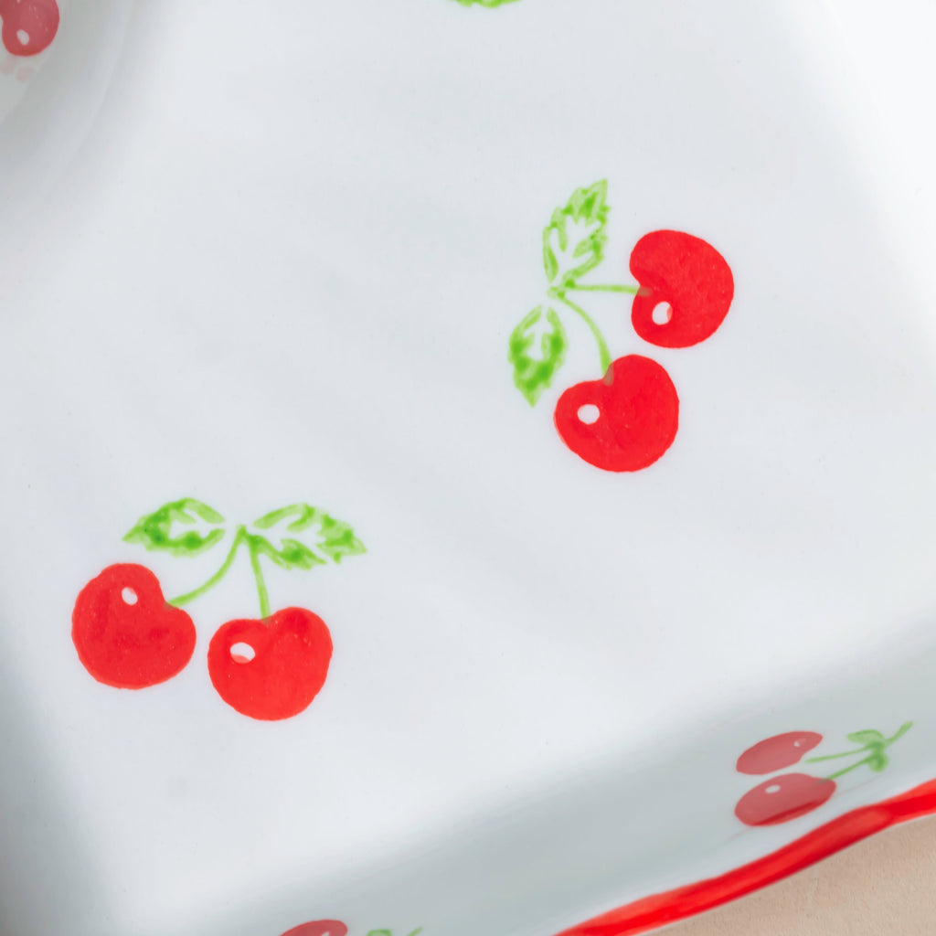 Cherry On Top Sectioned Plate Red