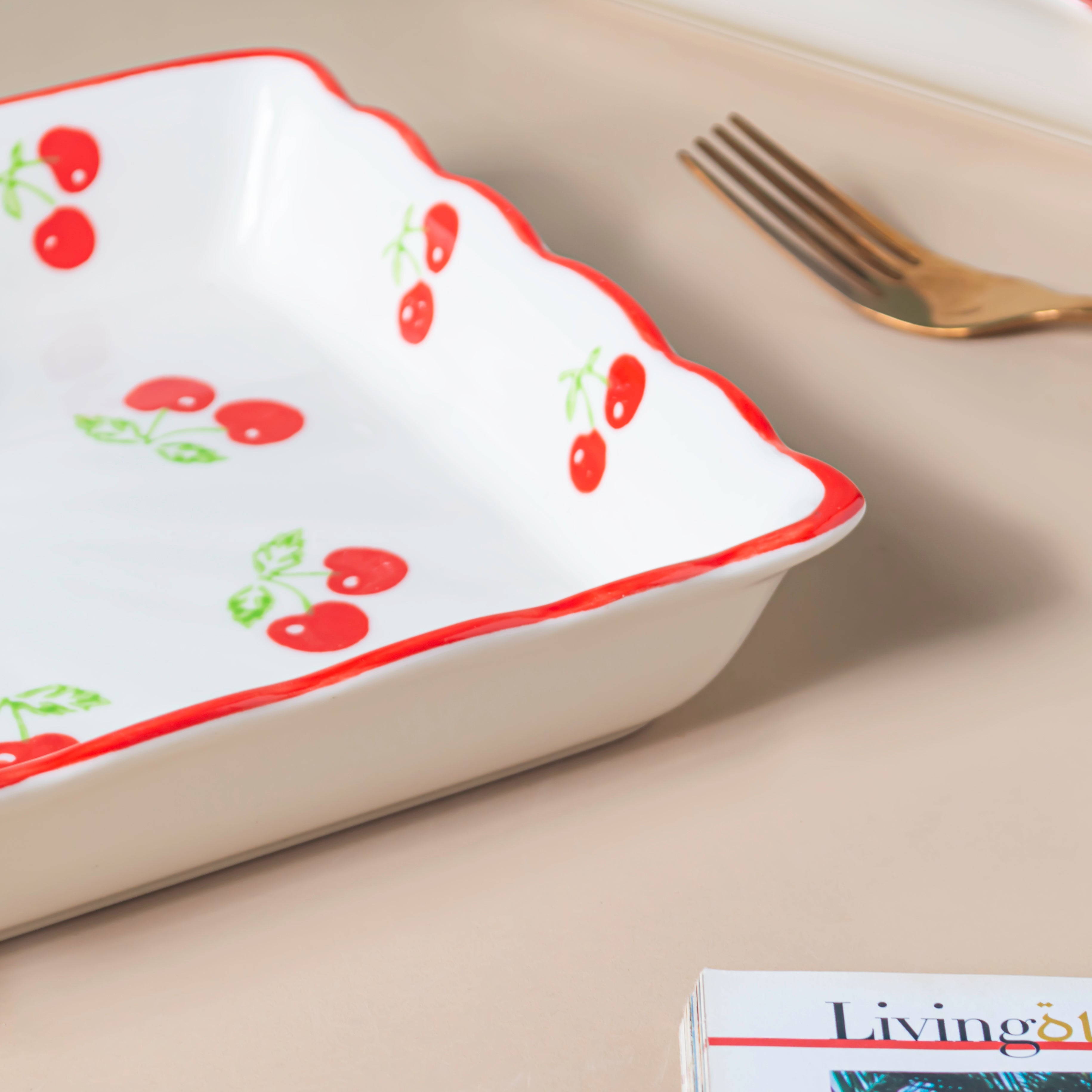 Cherry On Top Sectioned Plate Red