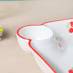 Cherry On Top Sectioned Plate Red