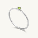Cute Birthstone Ring | 18k White Gold Plated