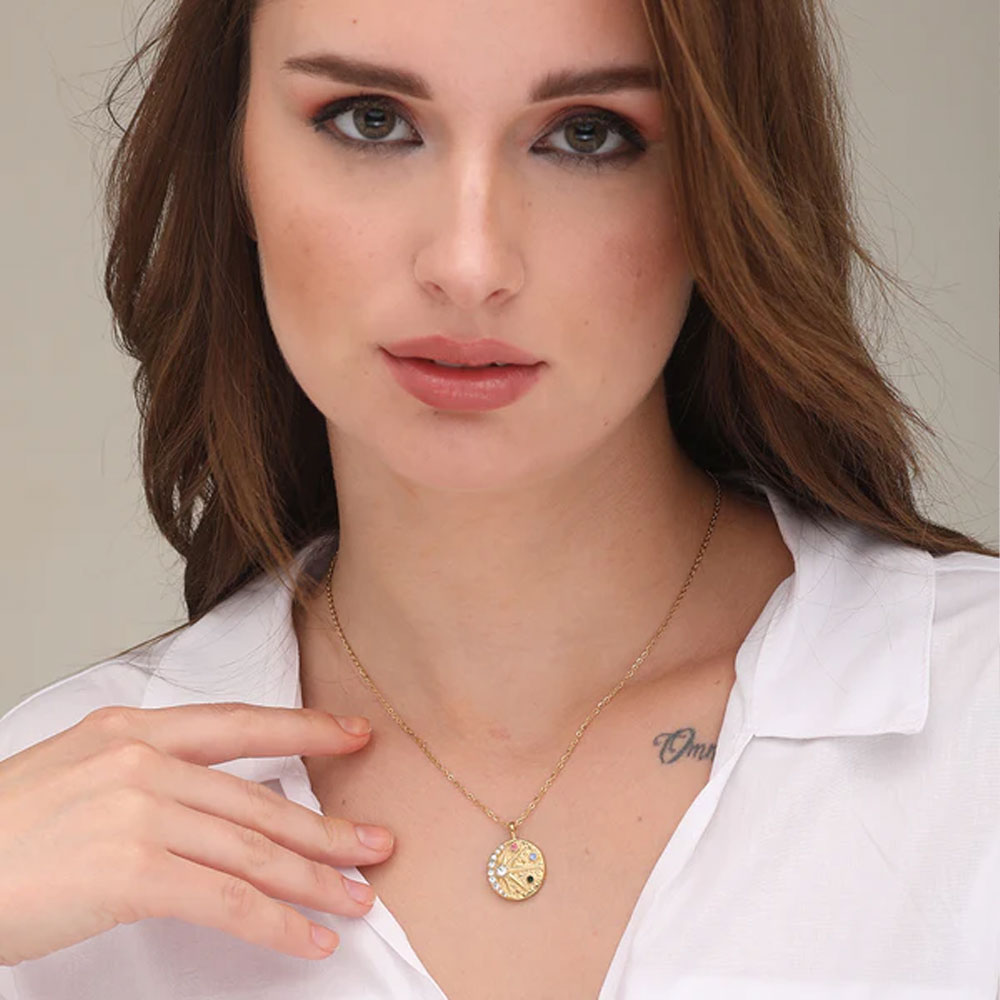 Colourful Mini Stones Round Necklace