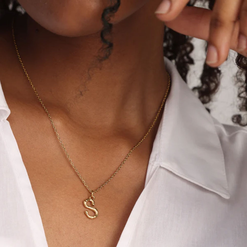 Bamboo Style Initial Charms