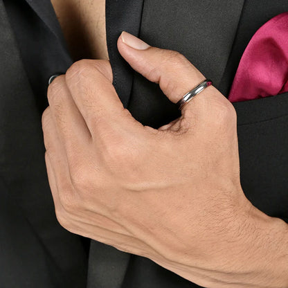 Paris Band Men's Ring- Tungsten