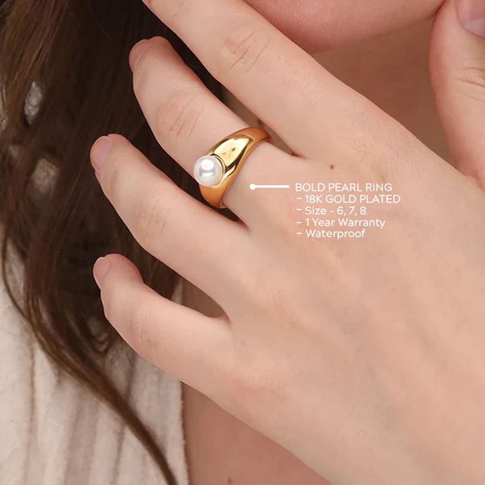 Bold Pearl Ring