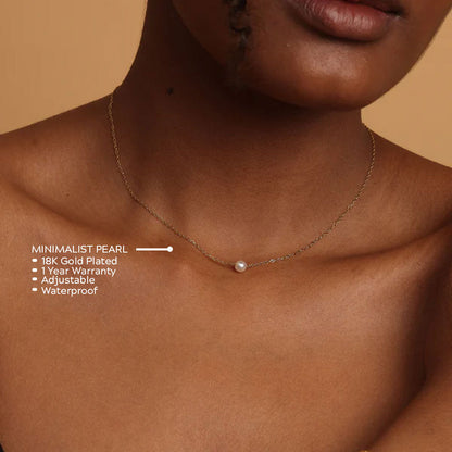 Minimalist Pearl Necklace