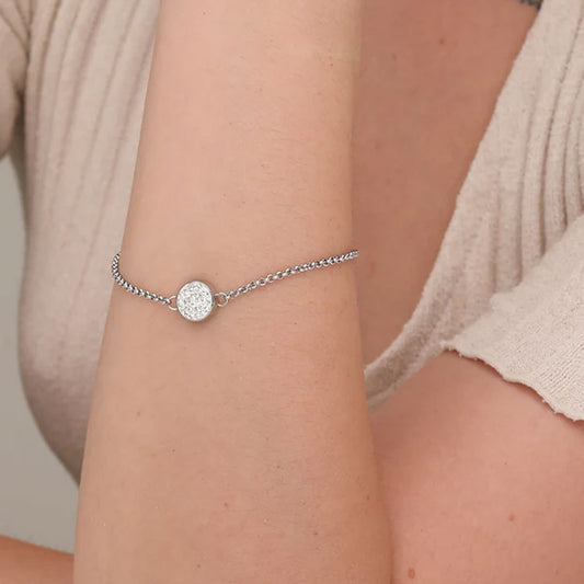 White Sparkle Bracelet- 18k White Gold Plated