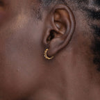 Tiny Chain Hoop Earrings