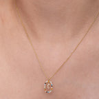 Colourful Stones Initial Necklace- 18k Gold Vermeil