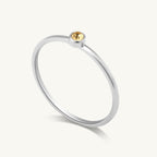 Cute Birthstone Ring | 18k White Gold Plated