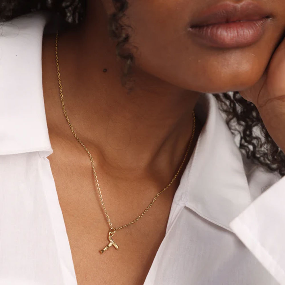 Bamboo Style Initial Charms