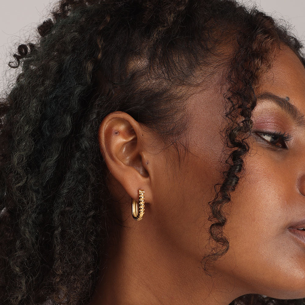 U Shape Hoop Earrings