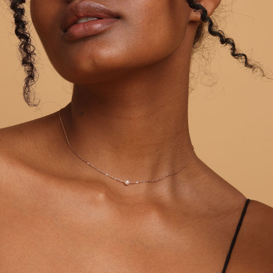Minimalist Pearl Necklace