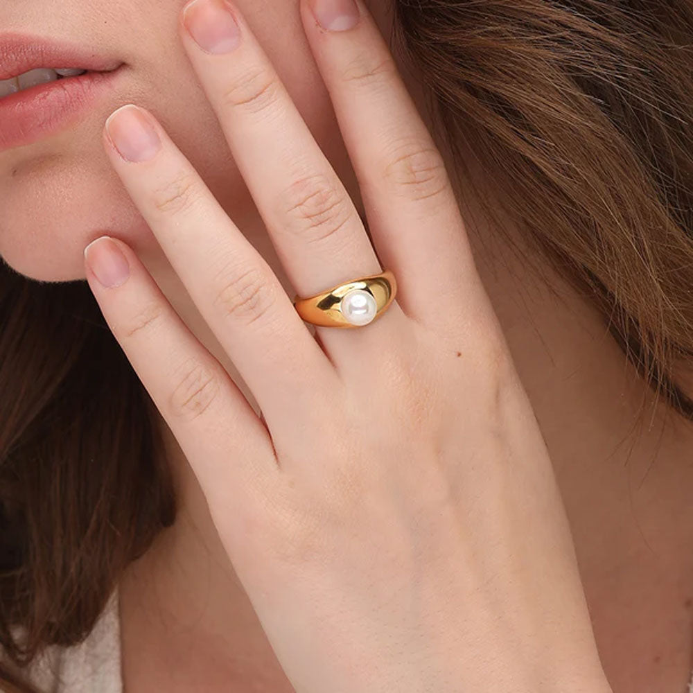 Bold Pearl Ring