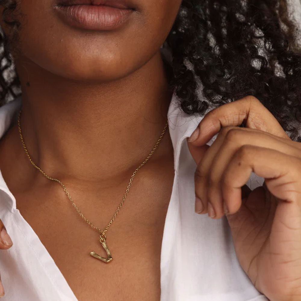 Bamboo Style Initial Charms