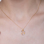 Colourful Stones Initial Necklace- 18k Gold Vermeil