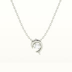 Crystal Dolphin 925 Sterling Silver Necklace