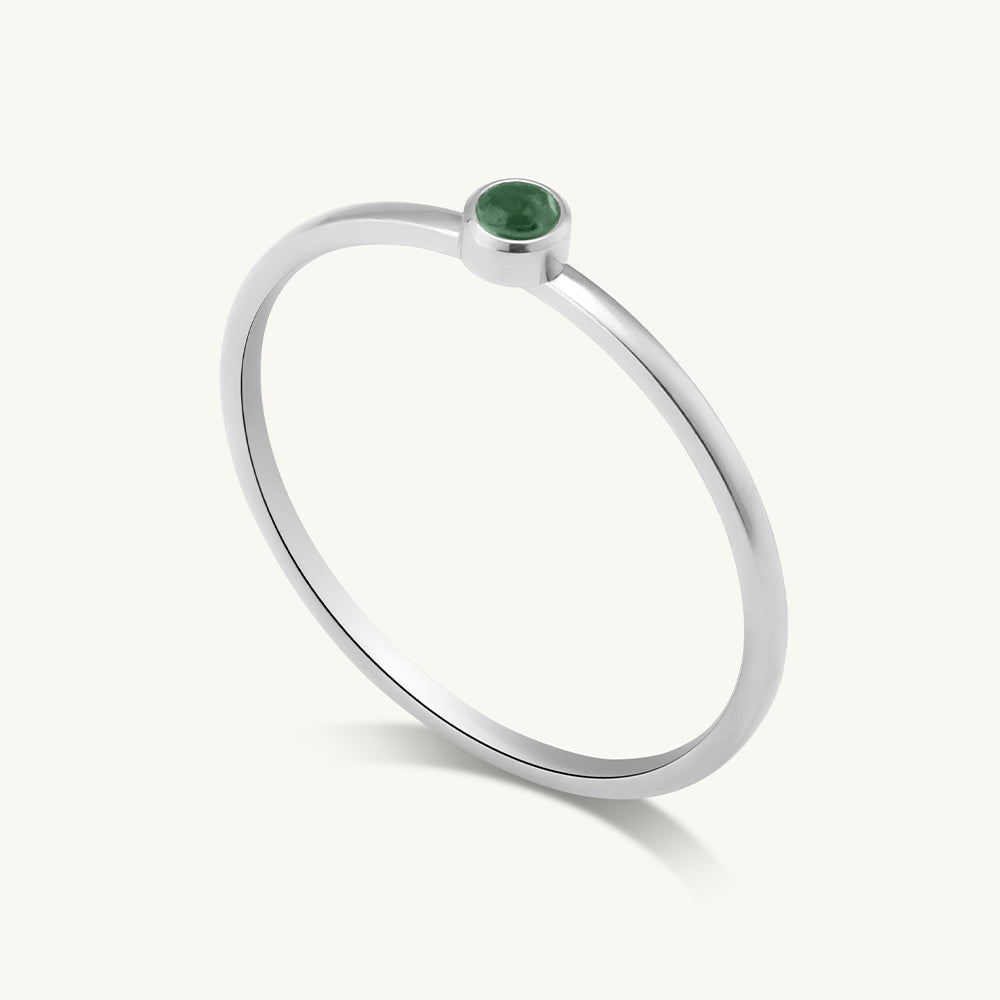 Cute Birthstone Ring | 18k White Gold Plated