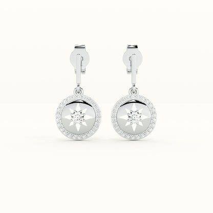 Starburst 925 Sterling Silver Drop Earrings