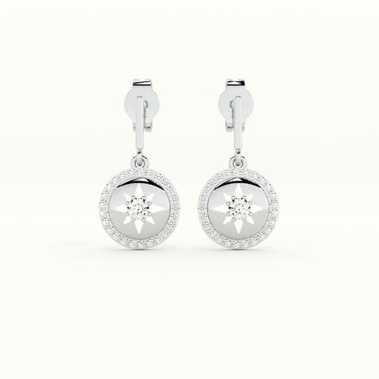 Starburst 925 Sterling Silver Drop Earrings