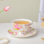 Pink Rose Ceramic Cup And Saucer Set 150 ml