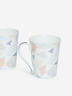 Westside Home Multicolour Geometrical Print Mugs Set of Two