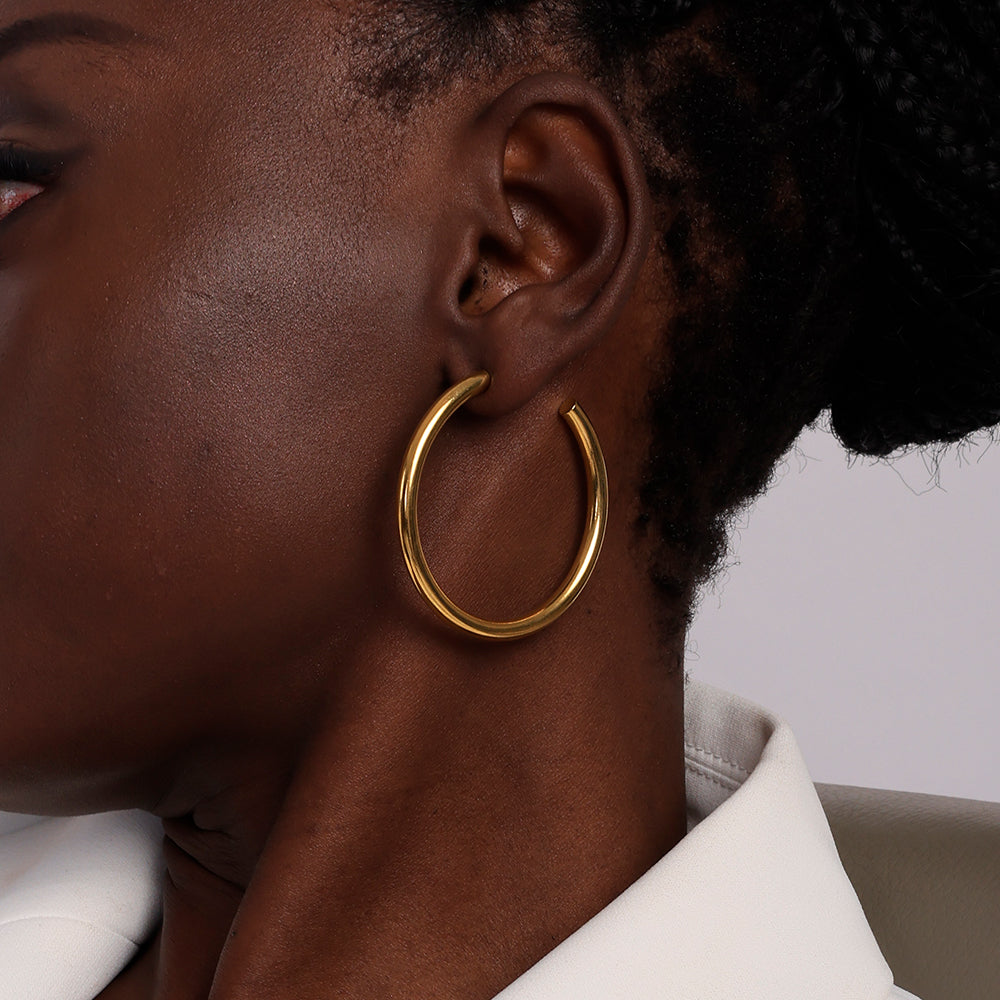 Timeless Styling C Hoops Earrings