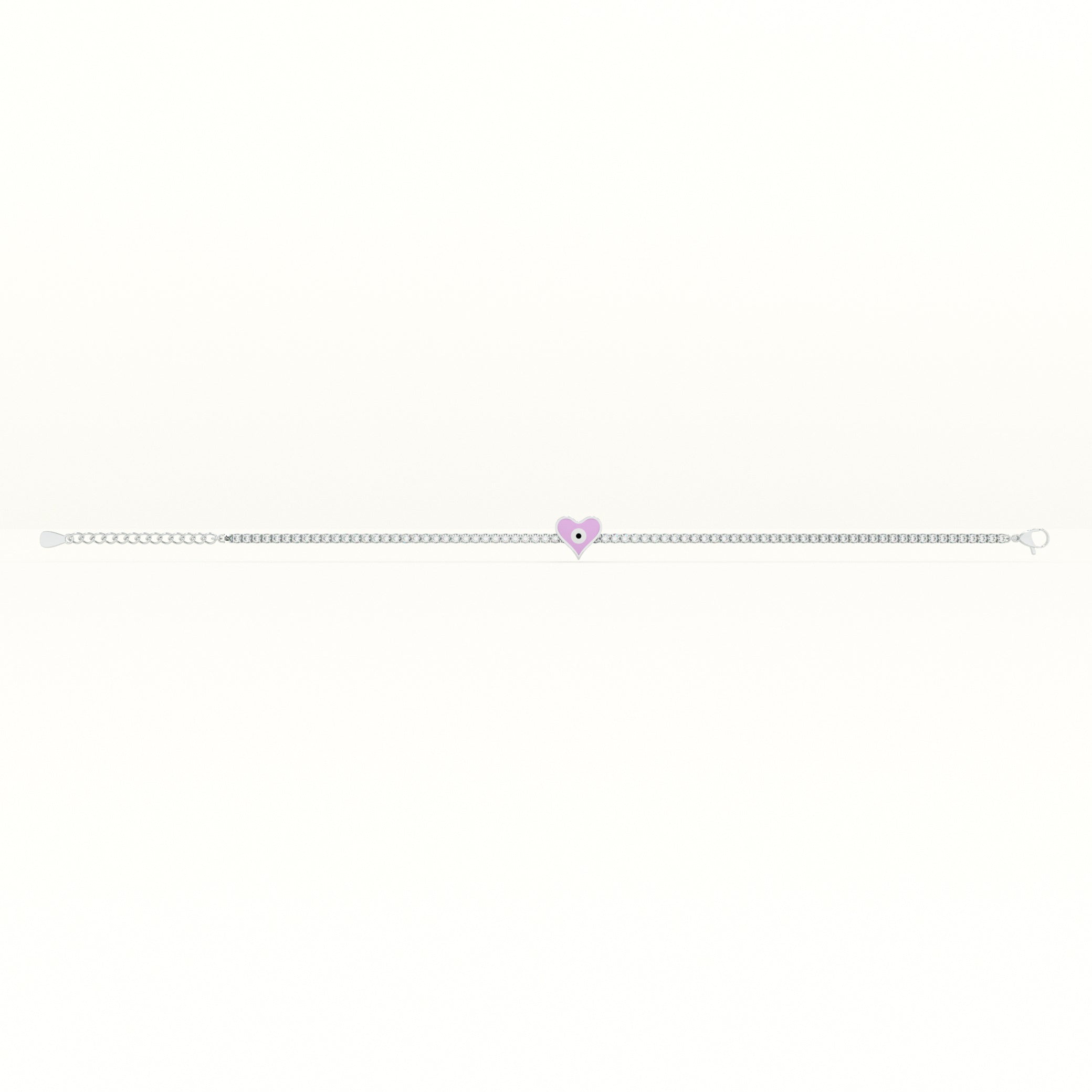 Dainty Charm 925 Sterling Silver Tennis Bracelet