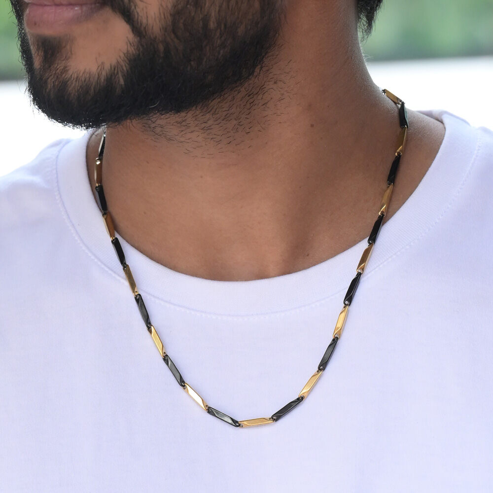 Dual tone Chain | Black and Gold